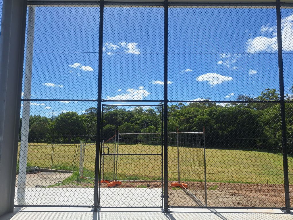 Commercial chainwire fence installed by Hills Fencing Brisbane