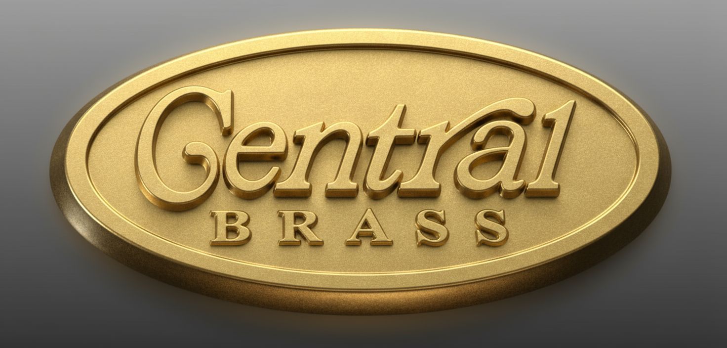 Gold oval logo with 