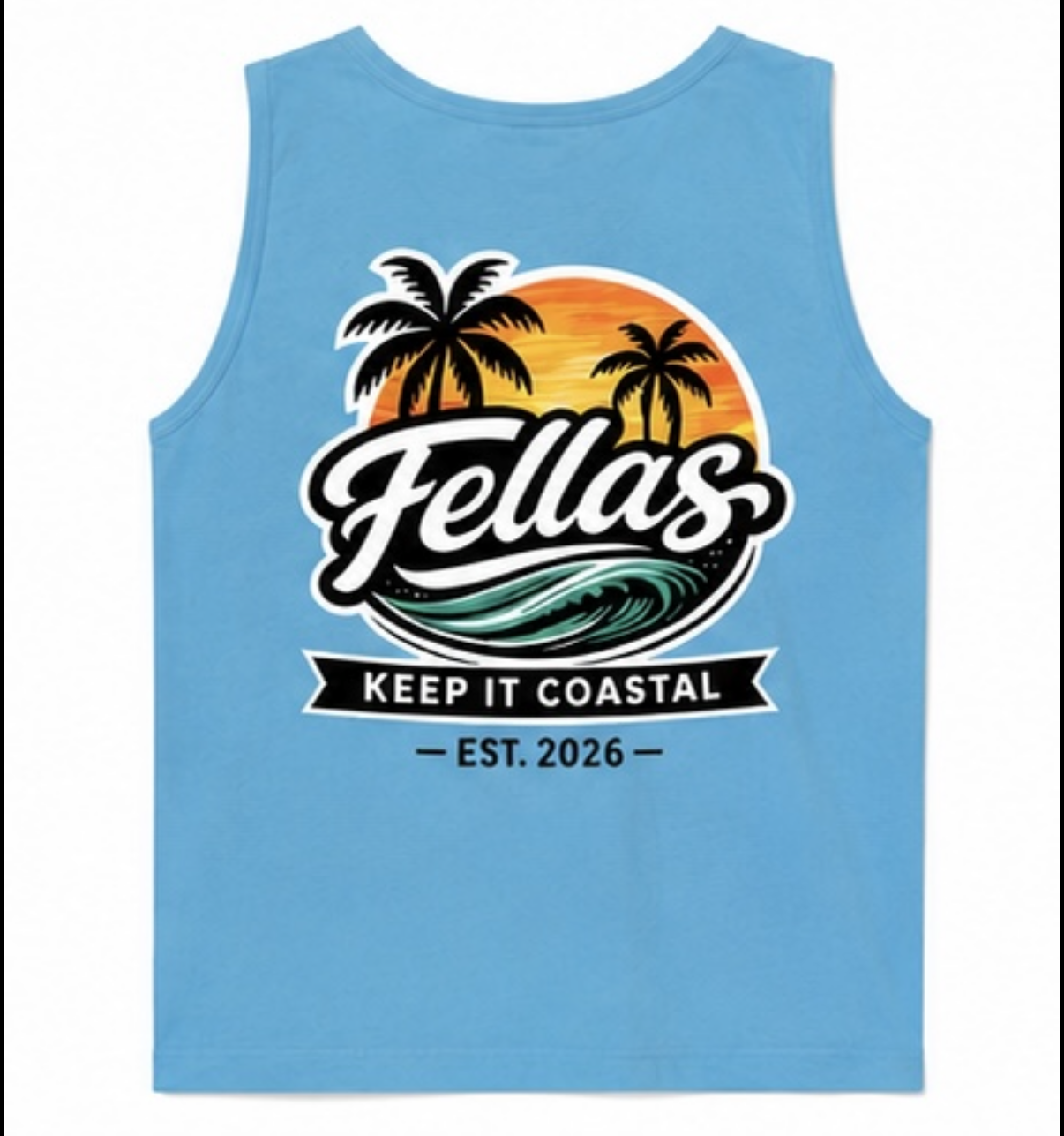 Fellas Coastal Tank (Sapphire)