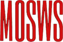 Red MOSWS text on a dark gray background