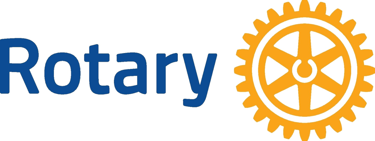 Rotary logo with blue text and an orange gear emblem