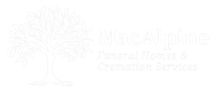 White logo with a stylized tree and faint text reading “MowAABing” on a pale background