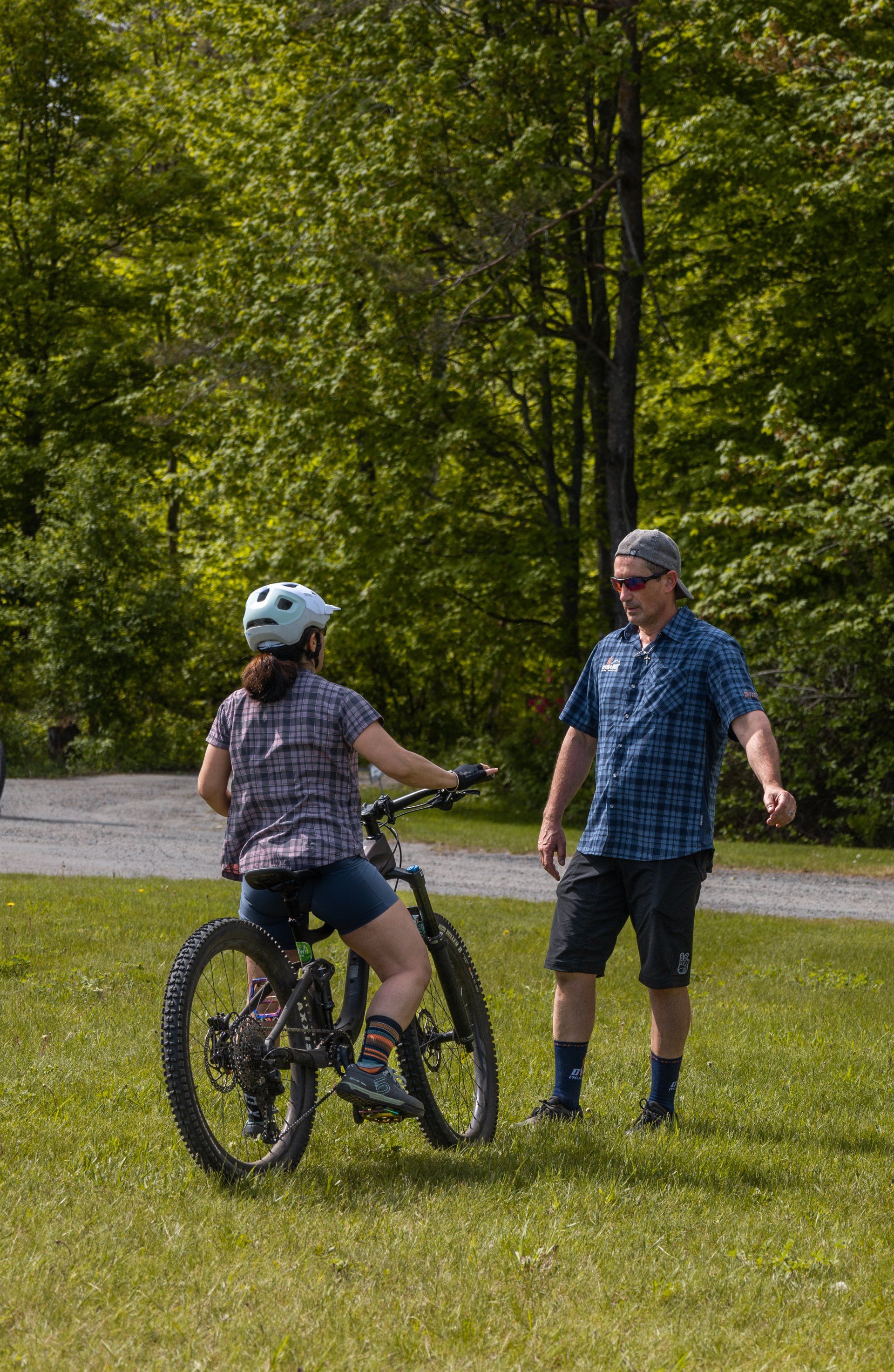 man riding on forest mtb trails