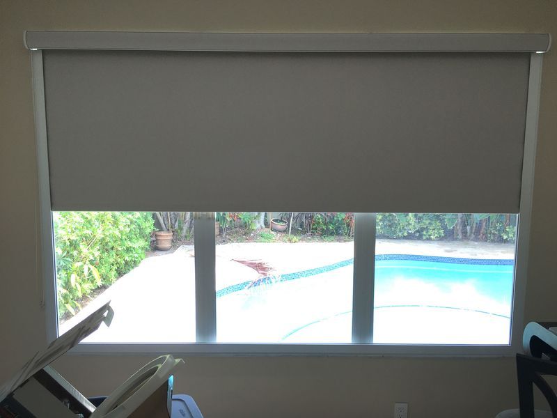 Window with Roller Blind — Coral Springs, FL — Solun Window Fashions & Automation