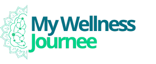 My Wellness Journee logo with teal and green text and a floral mandala icon