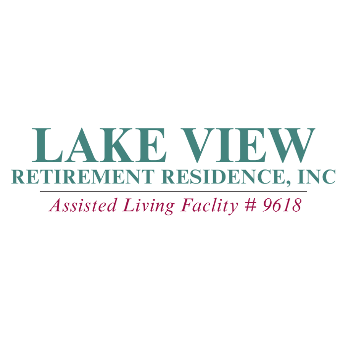 Lake View Retirement Residence, Inc. logo with teal and pink text, Assisted Living Facility #9618
