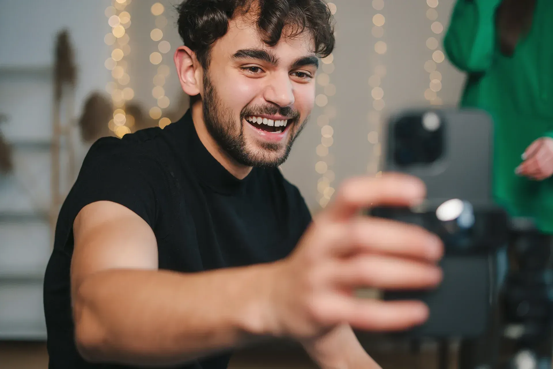 creator happy doing content knowing his money is working for him in a high interest savings account