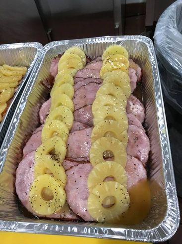 Catering pork and pineapple dish Freeway Cafe Tulsa