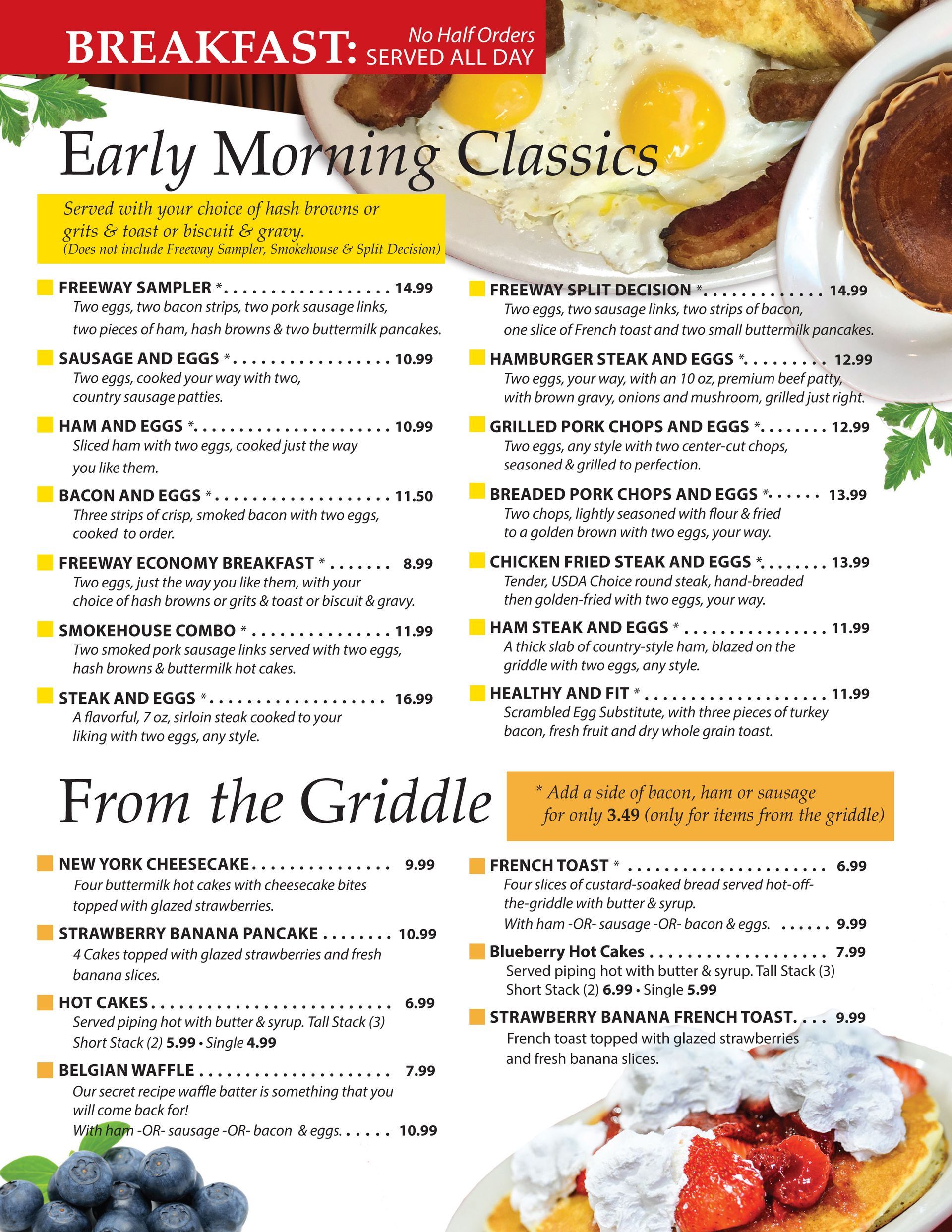 Freeway Cafe  Tulsa Menu Breakfast