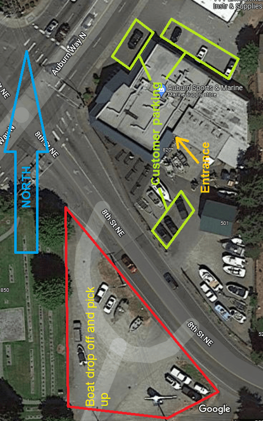 Boat Drop Off Map - Auburn, WA - Auburn Sports & Marine Boat Drop Off Map - Auburn, WA - Auburn Sports & Marine