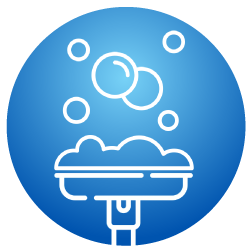 Foamy Brush icon with bubbles