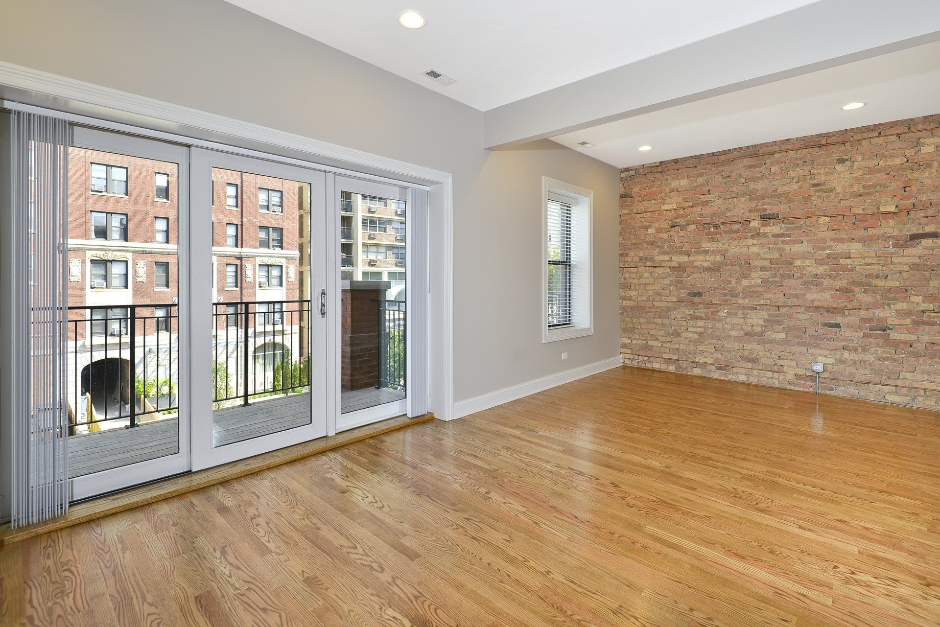 Empty apartment living room.