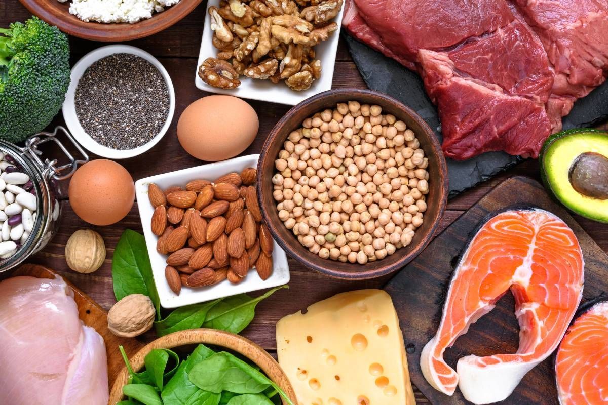 A selection of healthy foods high in protein near Lexington, Kentucky (KY)