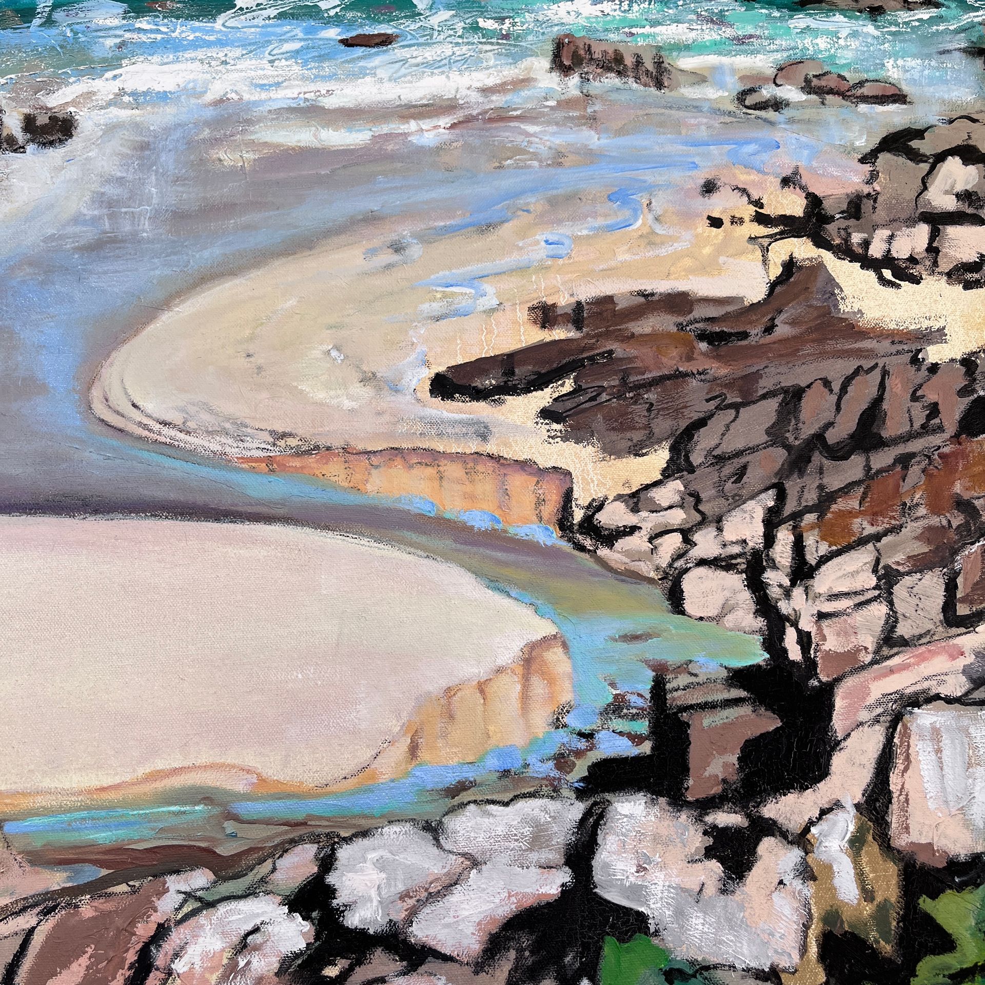 A close up of the painting Portheras
