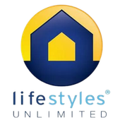 Lifestyles Unlimited logo with a blue house icon over a yellow circle and the words “lifestyles unlimited” below