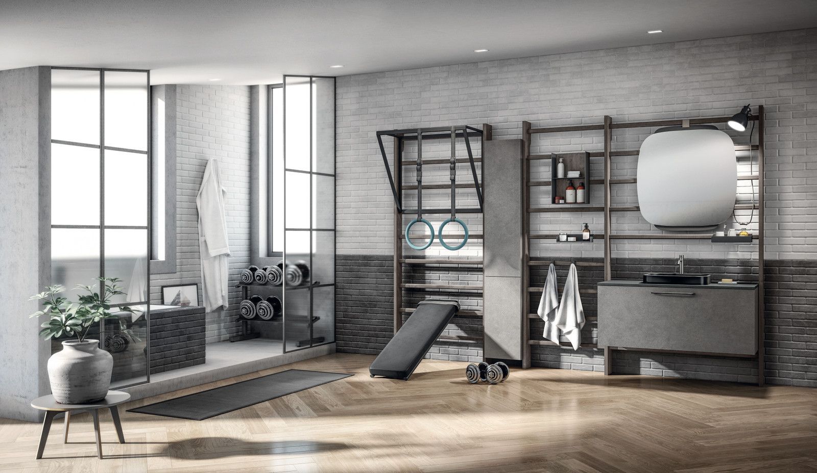 Immagine di un bagno Gym Space di Scavolini