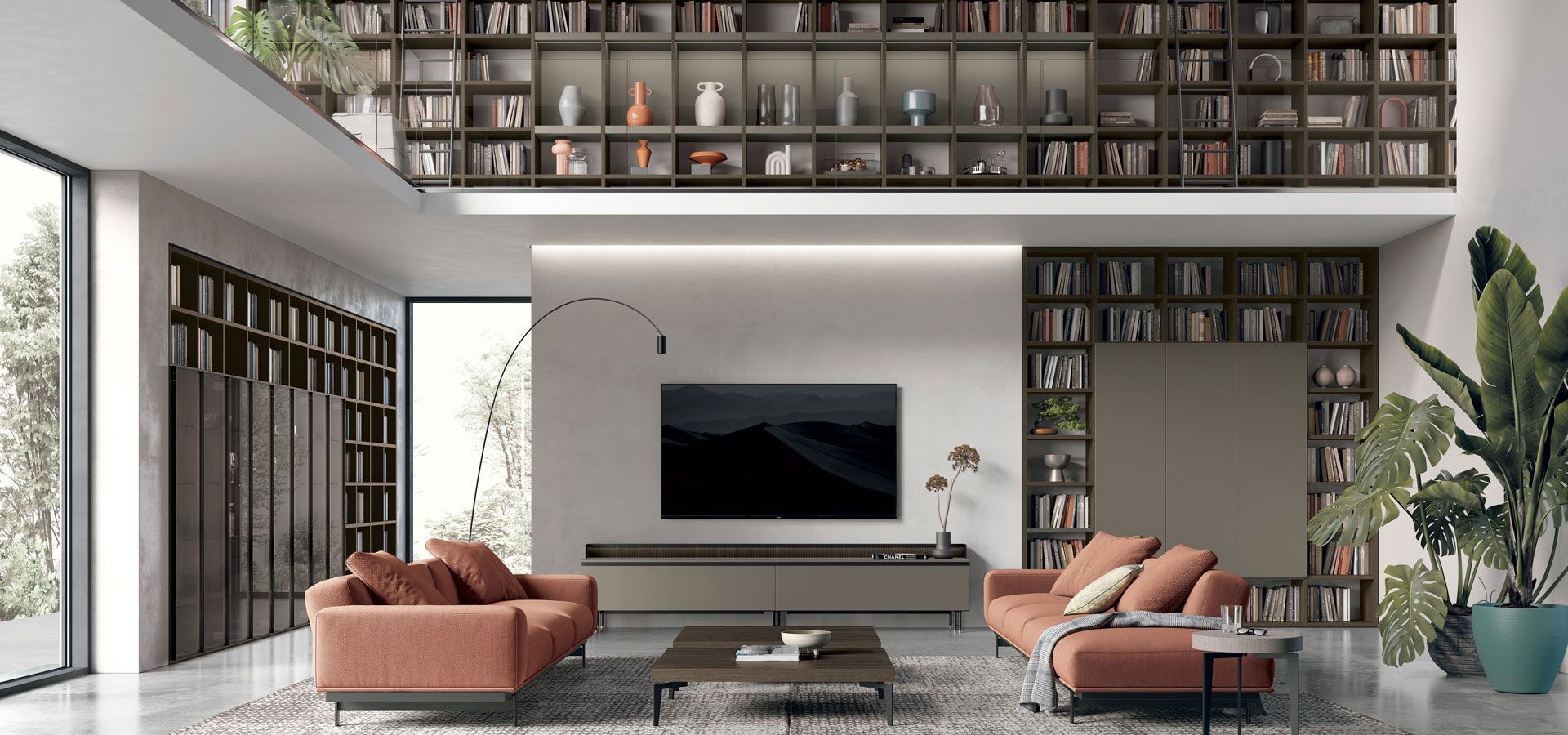 Immagine di un living di Tomasella, composizione 222