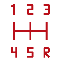 Red stylized car icon