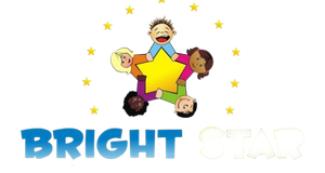 The logo for bright class shows a group of children holding a star.