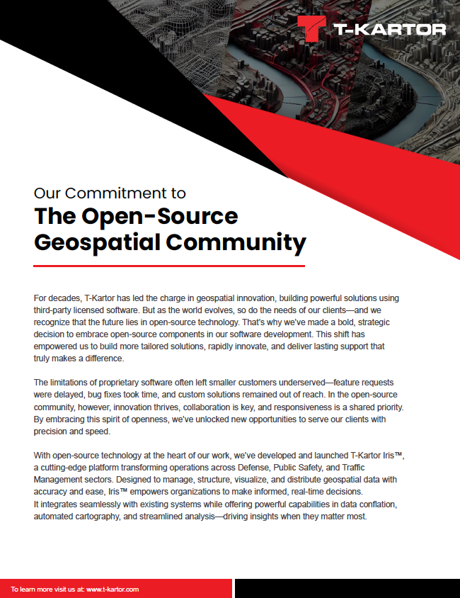 T-Kartor's Commitment to the Open-Source Geospatial Community Statement