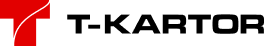 T-Kartor Logo. Red "T" logo with a white curved line, next to the black text "T-KARTOR".