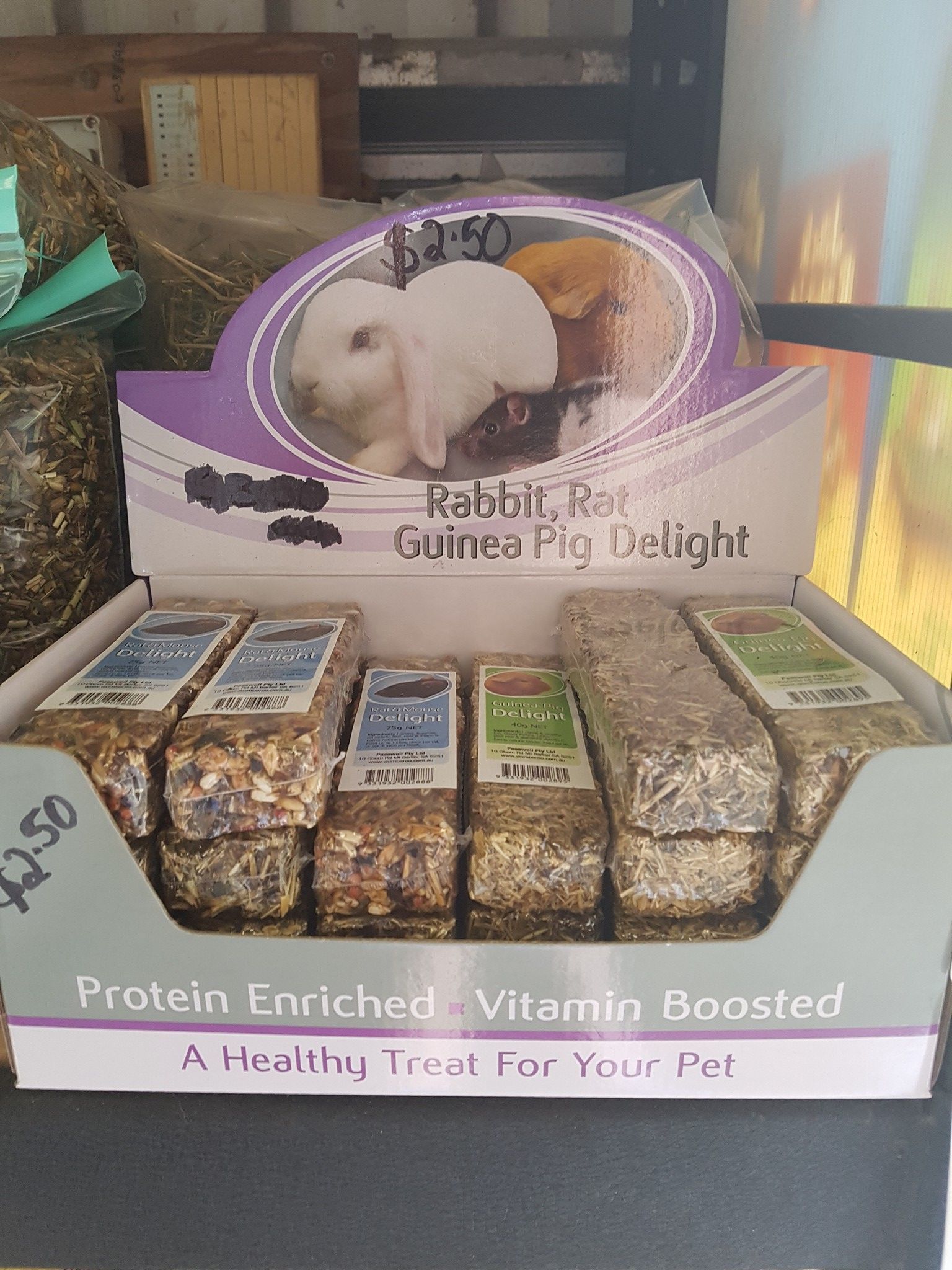 Display of Pet Treats Labeled — NQ Stockfeeds & Farm Supplies In Port Douglas, QLD