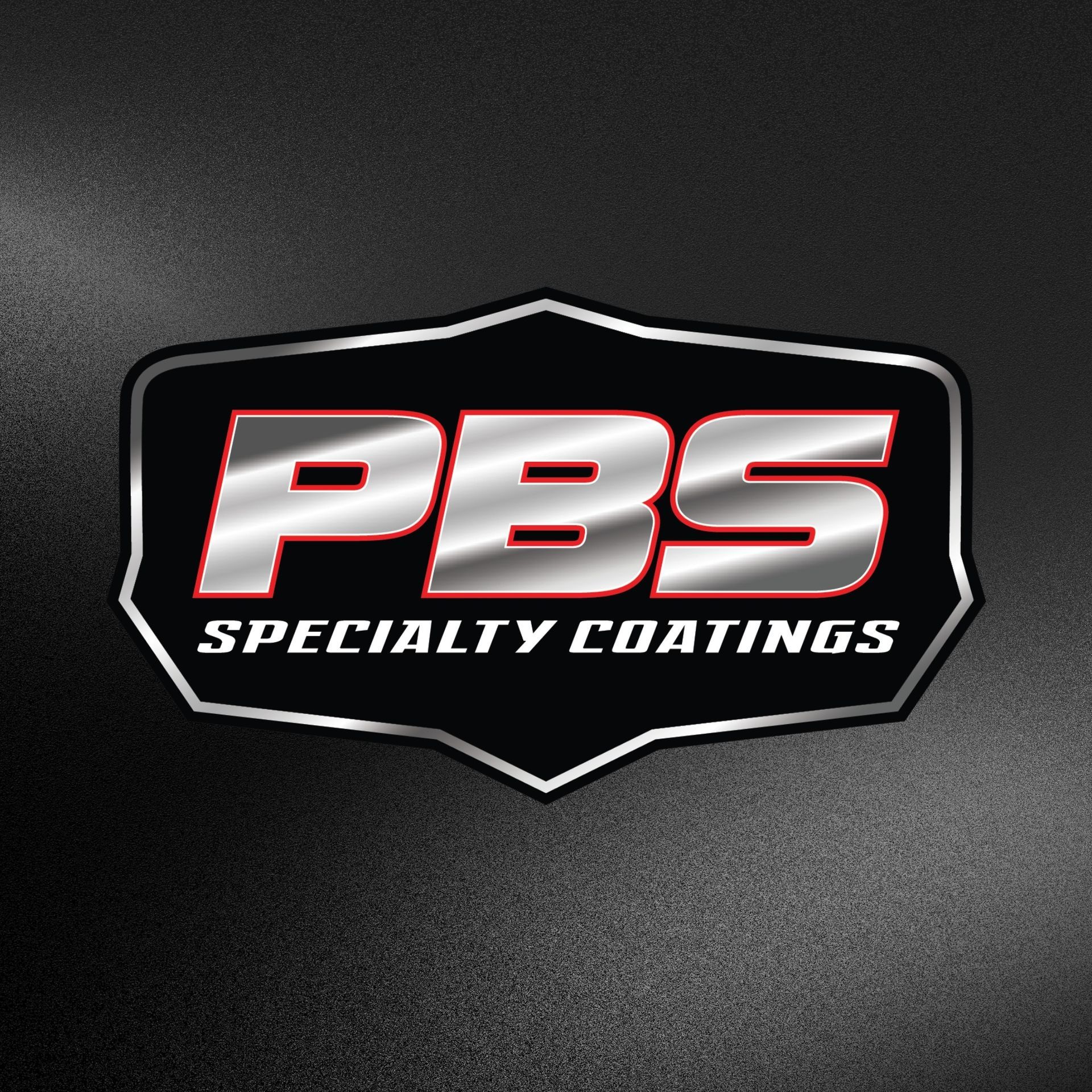 PBS Specialty Coatings logo on a black textured background with red and white lettering