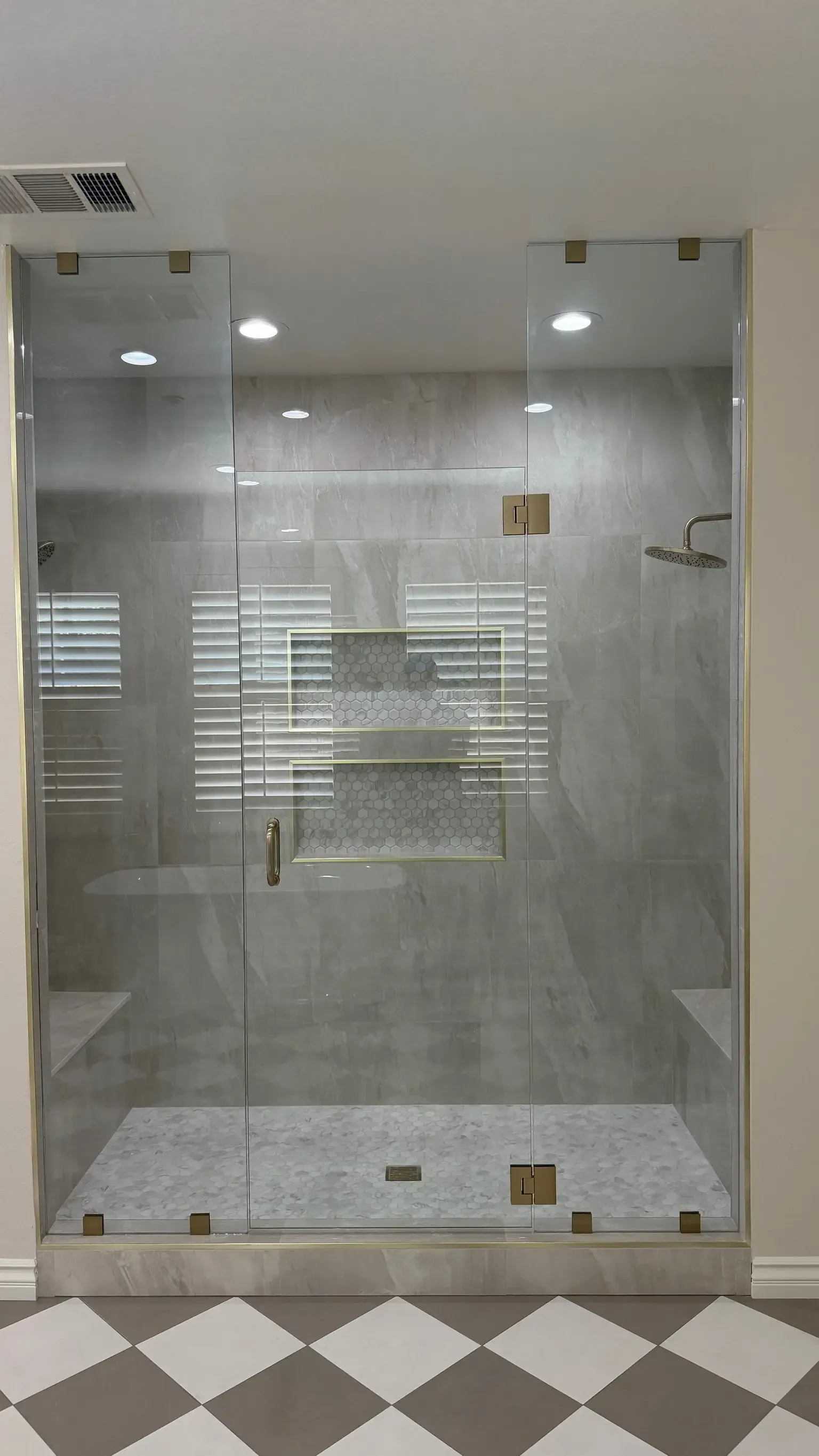 Completed bathroom remodel by Straight Edge Builders in Redlands, CA