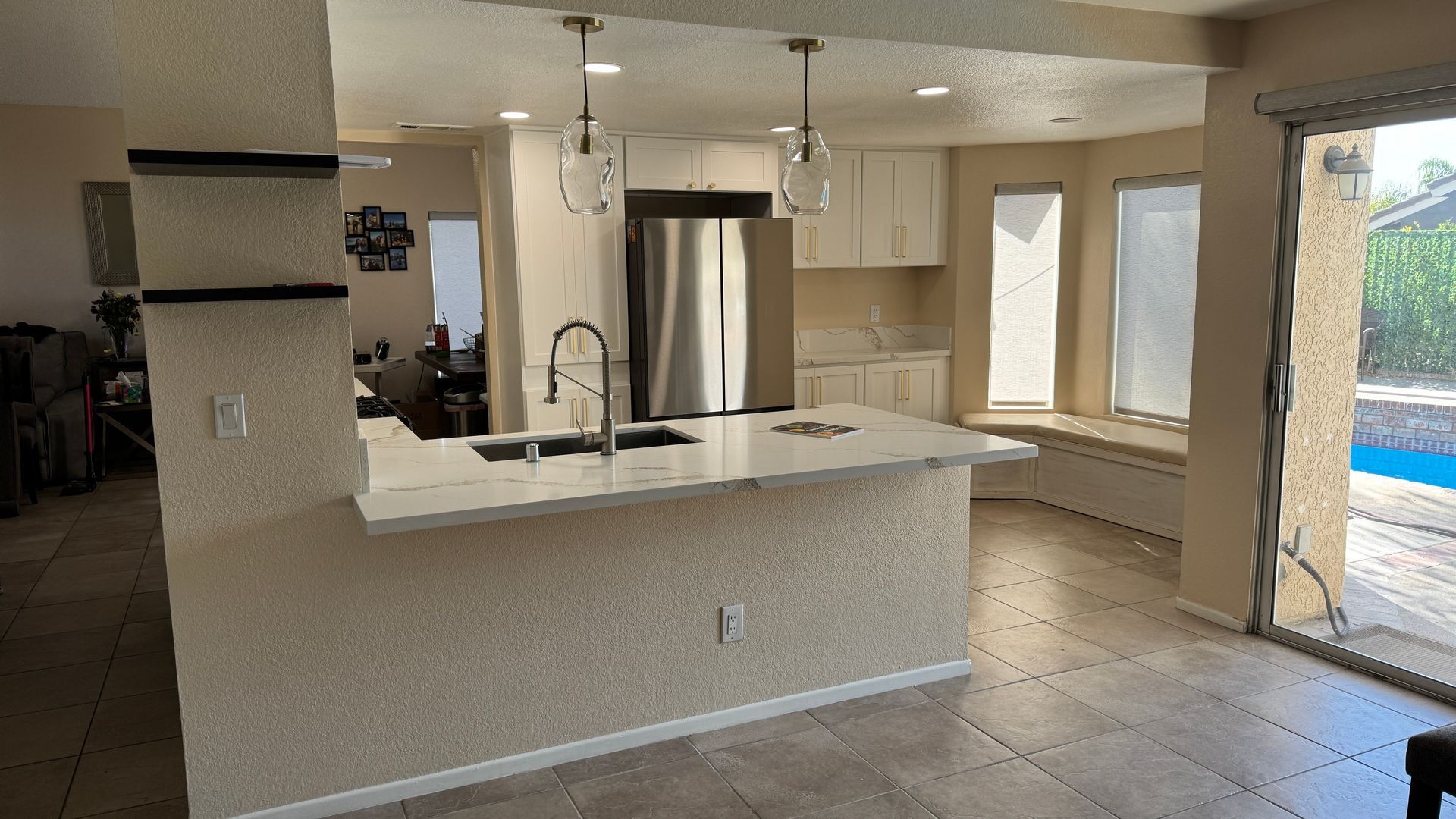 Beaumont kitchen remodeling with bold contemporary design and added workspace