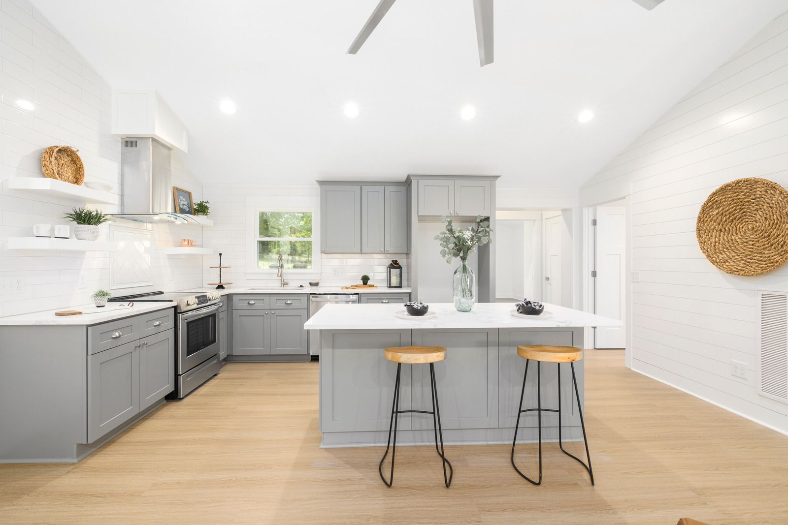 Professional kitchen renovation featuring island and modern cabinets - Inland Empire contractor