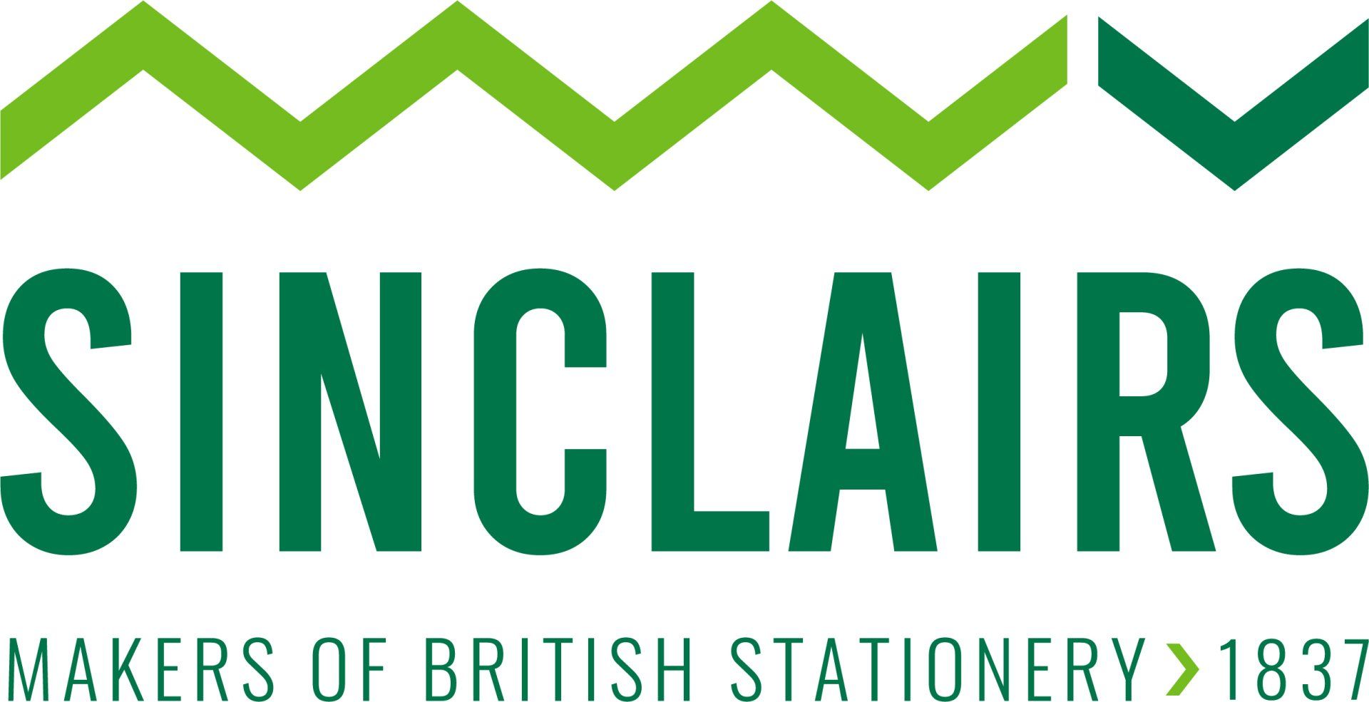 Did you know; the chevrons above our logo are to signify our solar power roof? Sinclairs Markers of British Stationery since 1837 - logo design