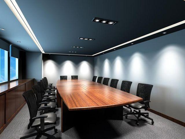 Clean Office With Table and Chairs 
 Near Gray Painted Walls — Yves De Wilde Quality Painting Services In Lismore, NSW