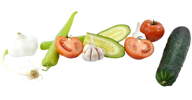 Fresh vegetables.