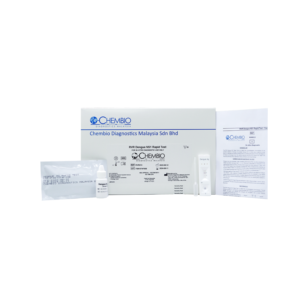 A bottle of resson next to a test kit and a pipette.
