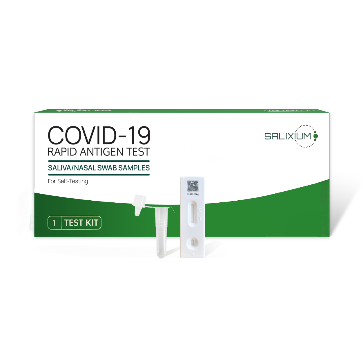 Covid-19 rapid antigen test saliva nasal swab sampler