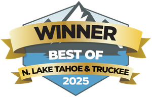 Winner badge for Best of N. Lake Tahoe & Truckee 2025 in gold, blue, and gray