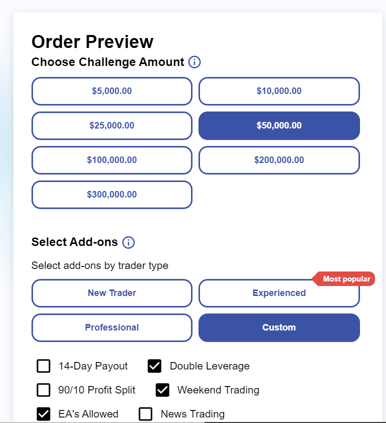 Top Tier Review Order Preview