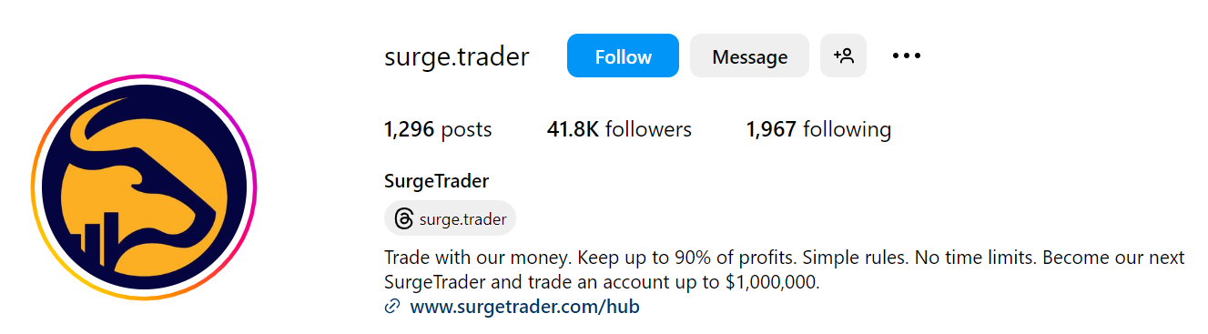 SurgeTrader Instagram Page SurgeTrader Instagram Page
