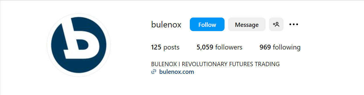 Elite trader Funding Instagram Page Bulenox Instagram Page