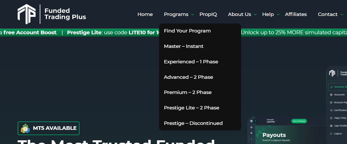 Funded Trading Plus- Log In steps Funded Trading Plus- Log In steps