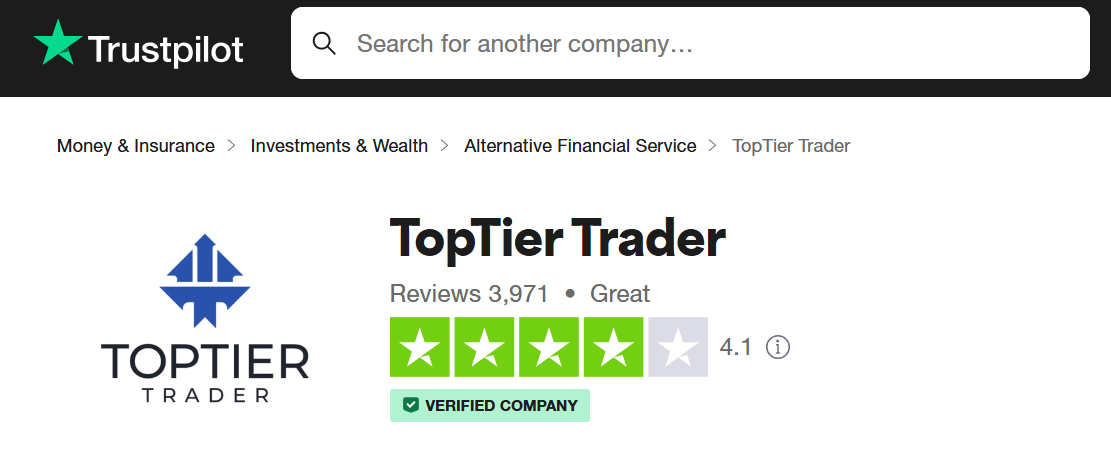 Top Tier TrustPilot review Top Tier TrustPilot review