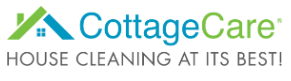 A logo for cottagecare house cleaning at its best