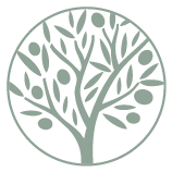 A Gourmet Gift Baskets logo of a tree with leaves in a circle on a white background.