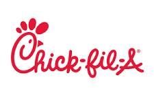 Chick-fil-A logo in red script with a stylized chicken head above the wordmark
