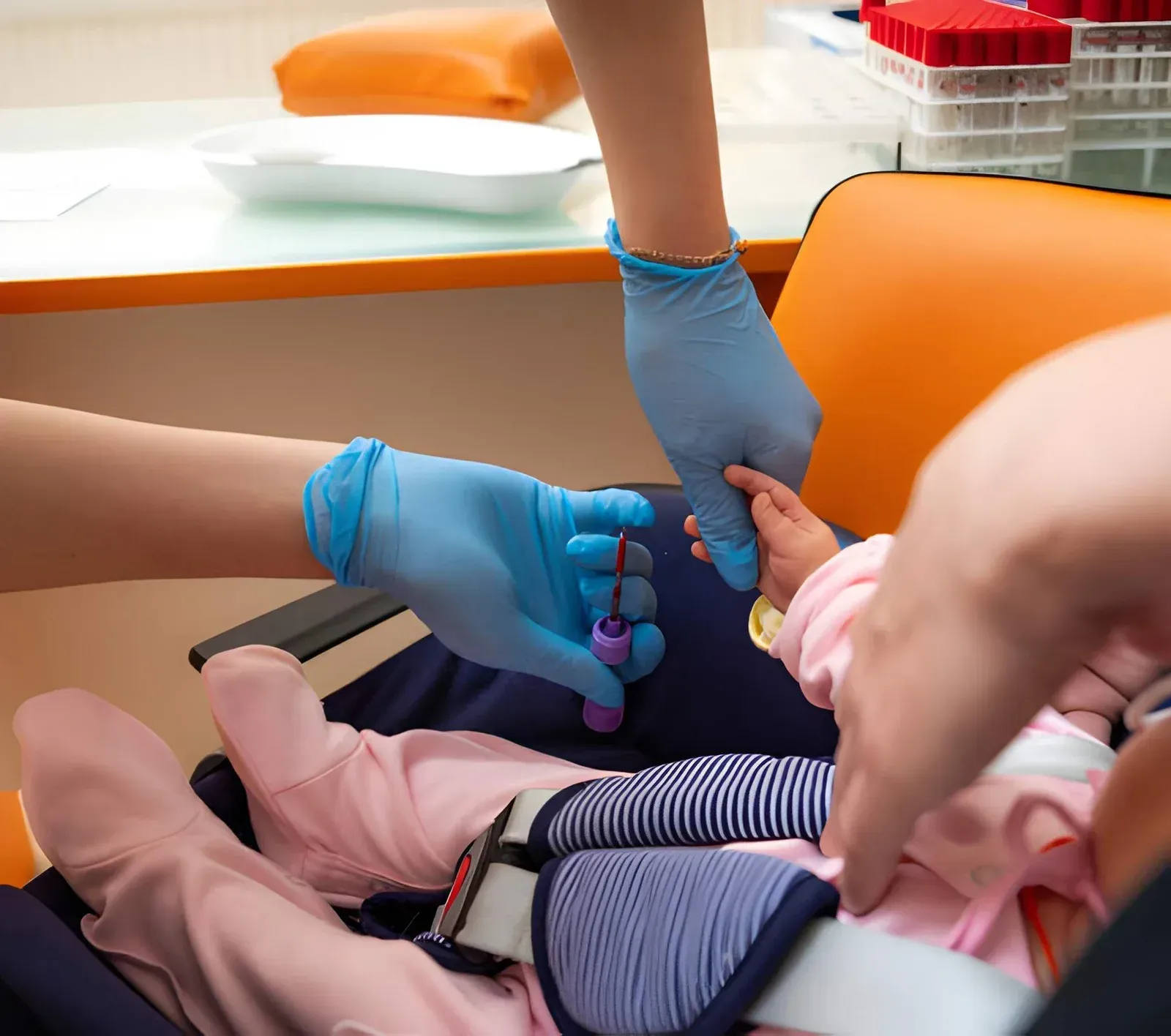 Accueil et prélèvement pour enfant