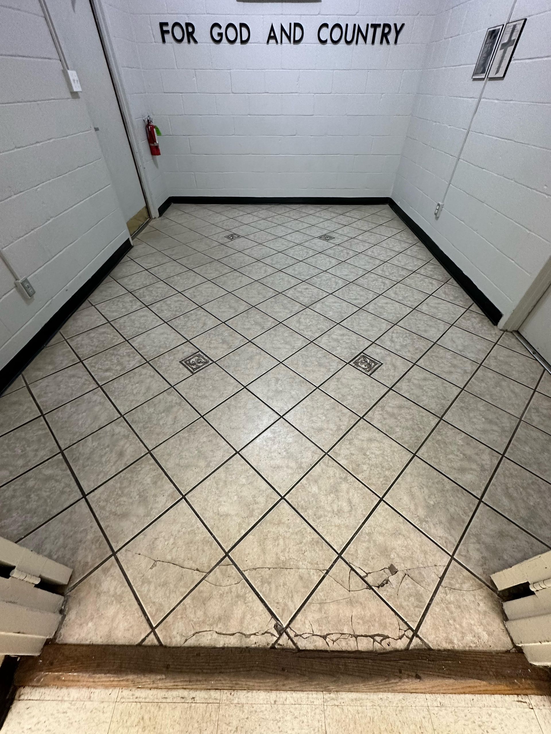 Tiled floor hallway with 