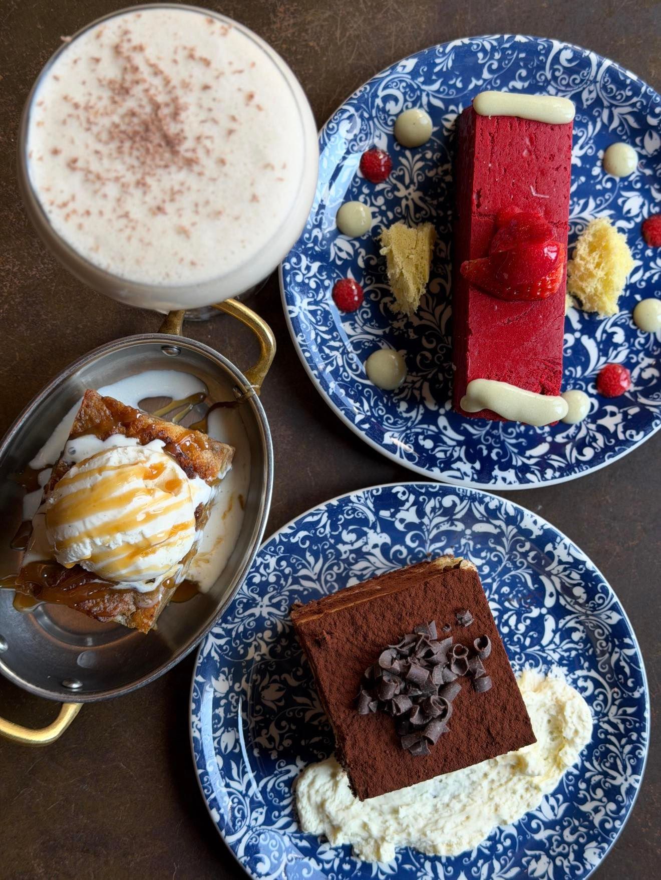 Prima Dopo dessert menu options