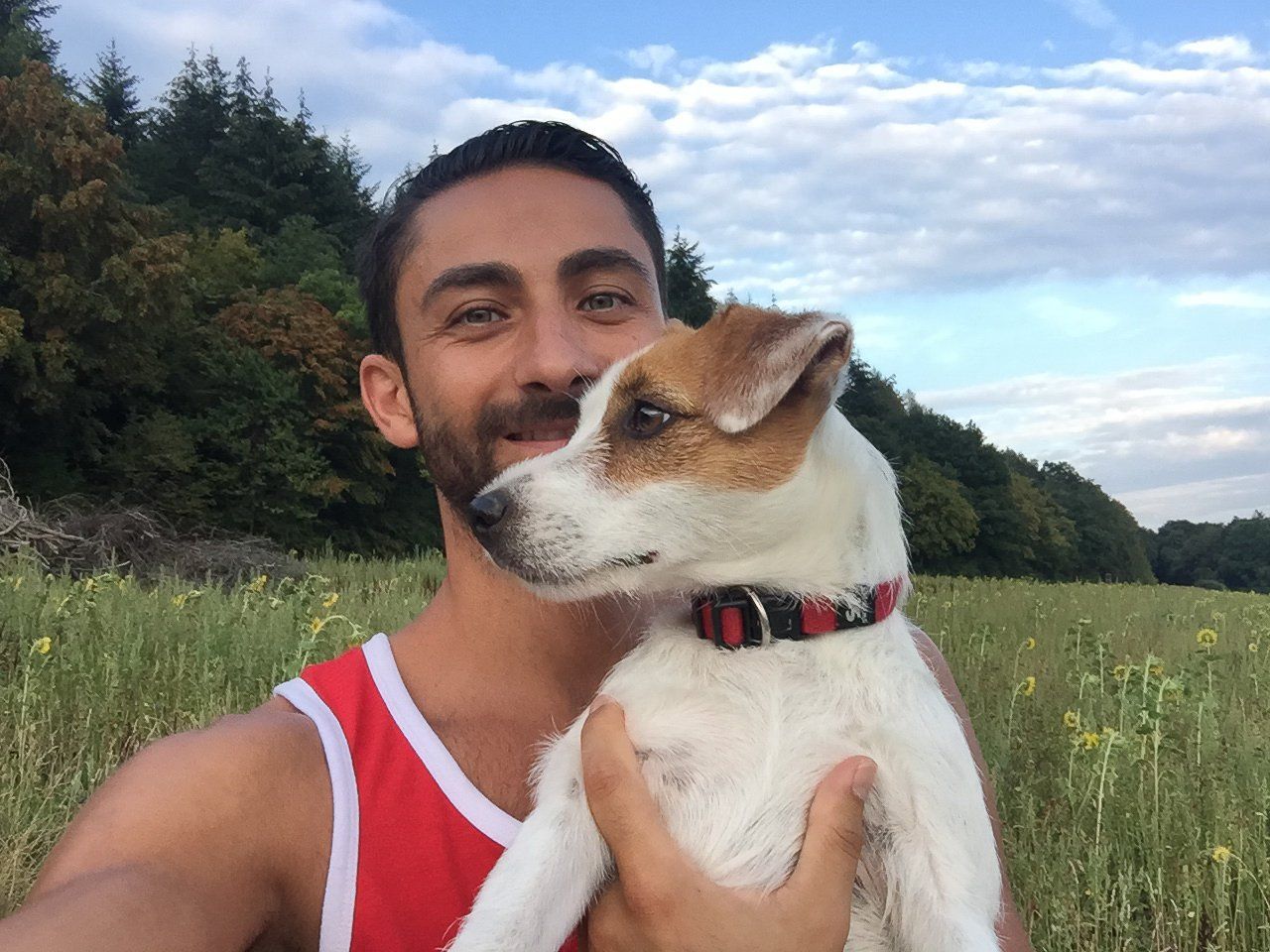 Davide Cirillo mit seiner Hündin