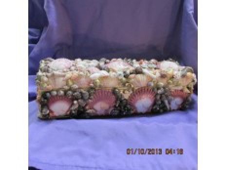 Rectangle Wood Shell Jewelry Box