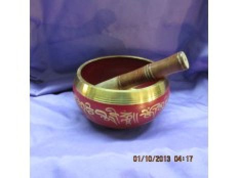 Red Brass Singing Bowl